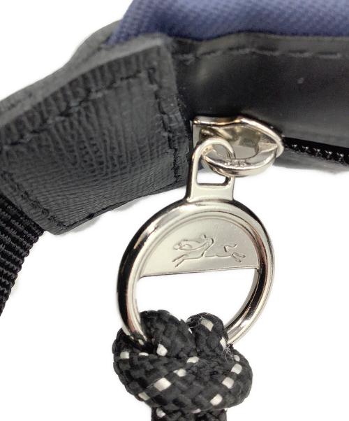 LONGCHAMP（ロンシャン）LONGCHAMP (ロンシャン) エナジートップハンドバッグ ブラック×ネイビーの古着・服飾アイテム
