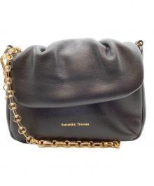 Samantha Thavasa（サマンサタバサ）の古着「タックデザインミニショルダーバッグ」｜ブラック