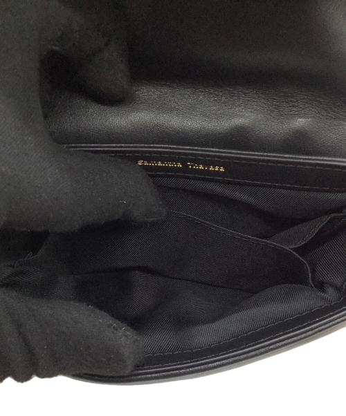 Samantha Thavasa（サマンサタバサ）Samantha Thavasa (サマンサタバサ) タックデザインミニショルダーバッグ ブラックの古着・服飾アイテム