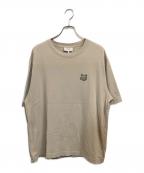 maison kitsuneメゾンキツネ）の古着「24SS BOLD FOX HEAD PATCH OVERSIZE TEE-SHIRT」｜ベージュ