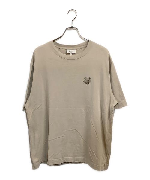 maison kitsune（メゾンキツネ）maison kitsune (メゾンキツネ) 24SS BOLD FOX HEAD PATCH OVERSIZE TEE-SHIRT ベージュ サイズ:SIZE M (FR S)の古着・服飾アイテム