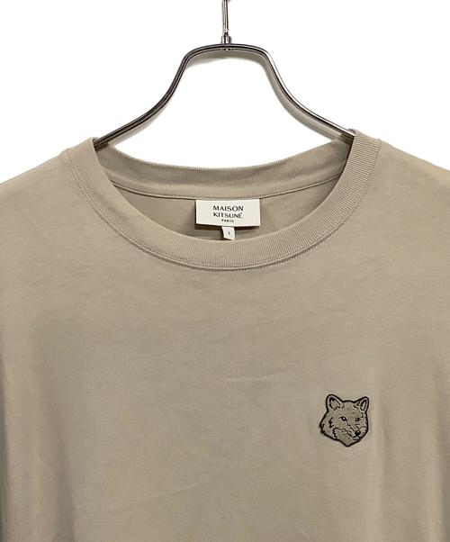 maison kitsune（メゾンキツネ）maison kitsune (メゾンキツネ) 24SS BOLD FOX HEAD PATCH OVERSIZE TEE-SHIRT ベージュ サイズ:SIZE M (FR S)の古着・服飾アイテム