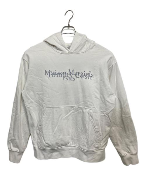 Maison Margiela（メゾンマルジェラ）Maison Margiela (メゾンマルジェラ) リフレクターロゴフーディ ホワイト サイズ:SIZE FR Mの古着・服飾アイテム