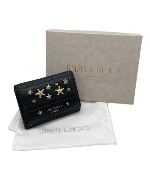 JIMMY CHOO（ジミーチュウ）JIMMY CHOO (ジミーチュウ) 2つ折り財布 ブラックの古着・服飾アイテム