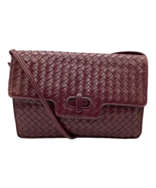 BOTTEGA VENETA（ボッテガベネタ）BOTTEGA VENETA (ボッテガベネタ) ショルダーバッグ ワインレッドの古着・服飾アイテム