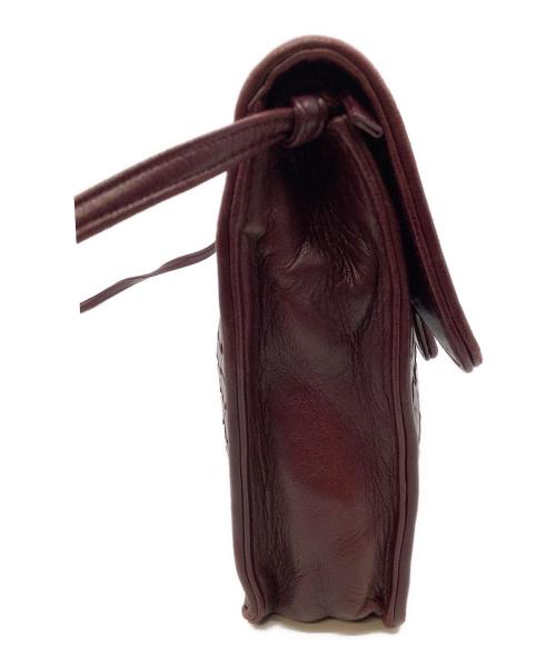 BOTTEGA VENETA（ボッテガベネタ）BOTTEGA VENETA (ボッテガベネタ) ショルダーバッグ ワインレッドの古着・服飾アイテム