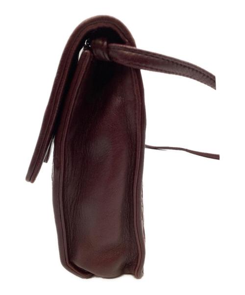 BOTTEGA VENETA（ボッテガベネタ）BOTTEGA VENETA (ボッテガベネタ) ショルダーバッグ ワインレッドの古着・服飾アイテム