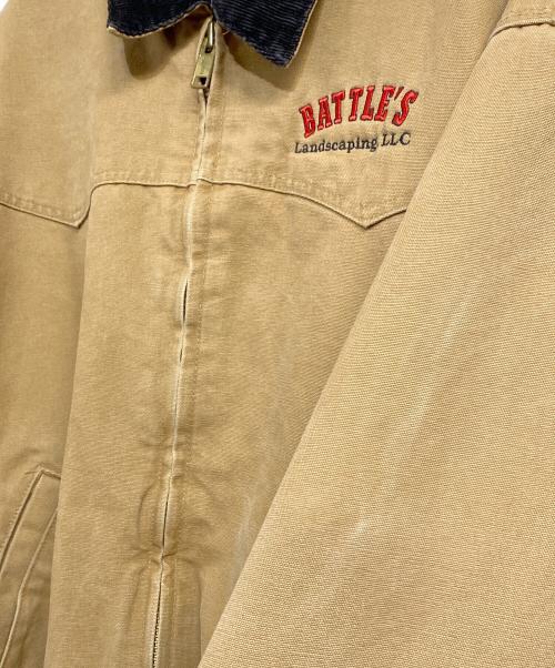 CarHartt（カーハート）CarHartt (カーハート) サンタフェジャケット　BATTLES Landscaping LLC ベージュ サイズ:2XLの古着・服飾アイテム