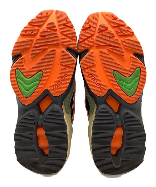 24karats（トゥエンティーフォーカラッツ）24karats (トゥエンティーフォーカラッツ) MITA SNEAKERS (ミタ スニーカーズ) MIZUNO WAVE RIDER 1 グリーン×ネオンオレンジ サイズ:SIZE 23cmの古着・服飾アイテム