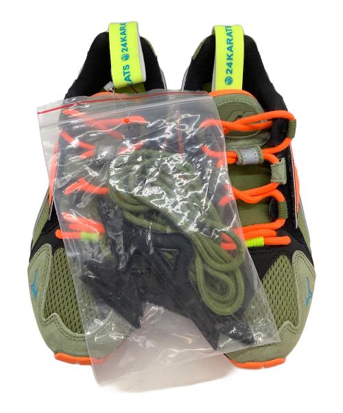 24karats（トゥエンティーフォーカラッツ）24karats (トゥエンティーフォーカラッツ) MITA SNEAKERS (ミタ スニーカーズ) MIZUNO WAVE RIDER 1 グリーン×ネオンオレンジ サイズ:SIZE 23cmの古着・服飾アイテム