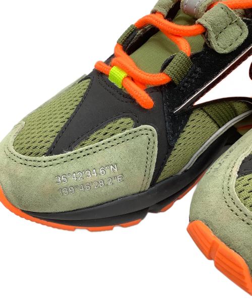 24karats（トゥエンティーフォーカラッツ）24karats (トゥエンティーフォーカラッツ) MITA SNEAKERS (ミタ スニーカーズ) MIZUNO WAVE RIDER 1 グリーン×ネオンオレンジ サイズ:SIZE 23cmの古着・服飾アイテム