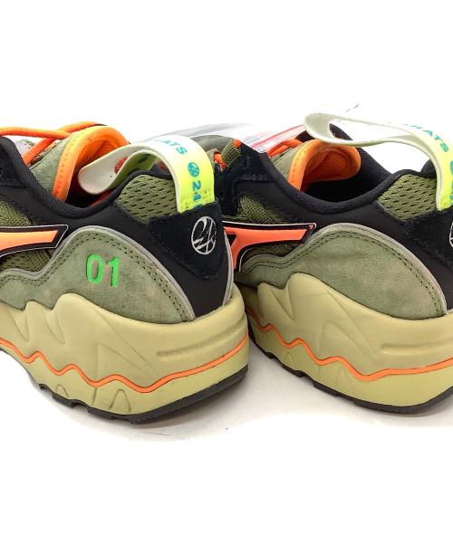 24karats（トゥエンティーフォーカラッツ）24karats (トゥエンティーフォーカラッツ) MITA SNEAKERS (ミタ スニーカーズ) MIZUNO WAVE RIDER 1 グリーン×ネオンオレンジ サイズ:SIZE 23cmの古着・服飾アイテム