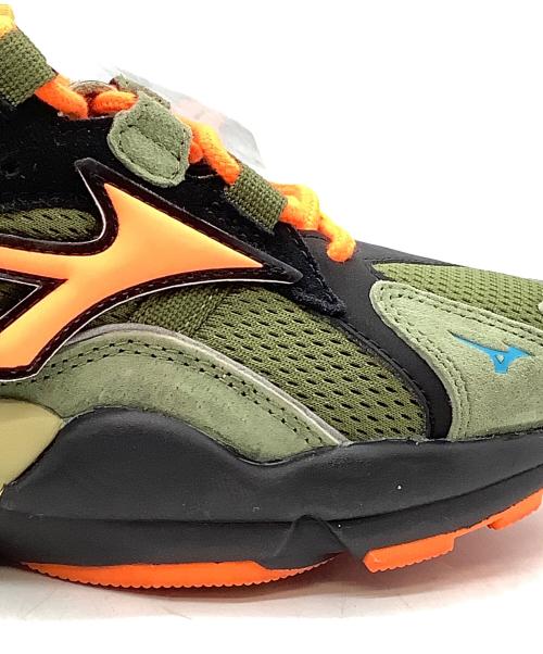 24karats（トゥエンティーフォーカラッツ）24karats (トゥエンティーフォーカラッツ) MITA SNEAKERS (ミタ スニーカーズ) MIZUNO WAVE RIDER 1 グリーン×ネオンオレンジ サイズ:SIZE 23cmの古着・服飾アイテム