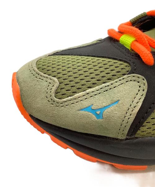24karats（トゥエンティーフォーカラッツ）24karats (トゥエンティーフォーカラッツ) MITA SNEAKERS (ミタ スニーカーズ) MIZUNO WAVE RIDER 1 グリーン×ネオンオレンジ サイズ:SIZE 23cmの古着・服飾アイテム