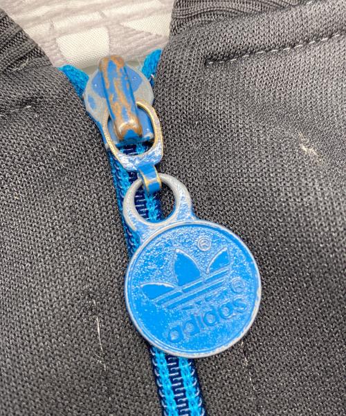 adidas（アディダス）adidas (アディダス) 80's ジャージトップ ブラック×ブルー サイズ:不明の古着・服飾アイテム