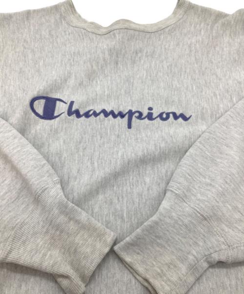 Champion REVERSE WEAVE（チャンピオン リバース ウィーブ）Champion REVERSE WEAVE (チャンピオン リバース ウィーブ) 90’sクルーネックスウェットシャツ グレー サイズ:SIZE Lの古着・服飾アイテム