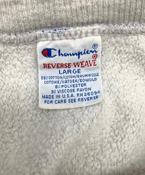 Champion REVERSE WEAVE（チャンピオン リバース ウィーブ）Champion REVERSE WEAVE (チャンピオン リバース ウィーブ) 90’sクルーネックスウェットシャツ グレー サイズ:SIZE Lの古着・服飾アイテム