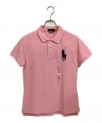 POLO RALPH LAURENポロ・ラルフローレン）の古着「ポロシャツ」｜ピンク×ネイビーポニー