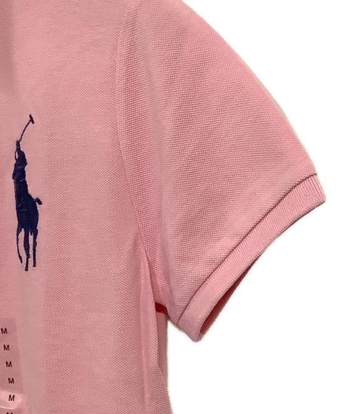 POLO RALPH LAUREN（ポロ・ラルフローレン）POLO RALPH LAUREN (ポロ・ラルフローレン) ポロシャツ ピンク×ネイビーポニー サイズ:SIZE L (US M) 未使用品の古着・服飾アイテム
