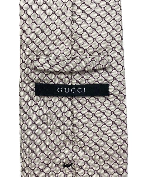 GUCCI（グッチ）GUCCI (グッチ) シルクネクタイ ブラウン サイズ:無しの古着・服飾アイテム