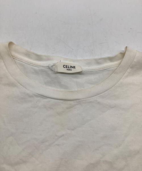 CELINE（セリーヌ）CELINE (セリーヌ) ラインストーン ルーズTシャツ ホワイト サイズ:SIZE Mの古着・服飾アイテム
