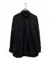 BALENCIAGA（バレンシアガ）の古着「ロゴ総柄オーバーサイズボタンダウン」｜ブラック