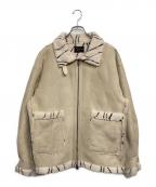 KASTANEカスタネ）の古着「ウェーブボアフライトジャケット」｜ベージュ