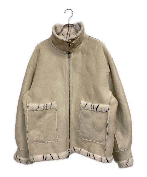 KASTANE（カスタネ）KASTANE (カスタネ) ウェーブボアフライトジャケット ベージュ サイズ:SIZE Freeの古着・服飾アイテム