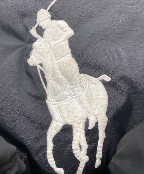POLO RALPH LAUREN（ポロ・ラルフローレン）POLO RALPH LAUREN (ポロ・ラルフローレン) フーデッドダウンジャケット ブラック×レッド×ホワイトポニー サイズ:SIZE US Lの古着・服飾アイテム