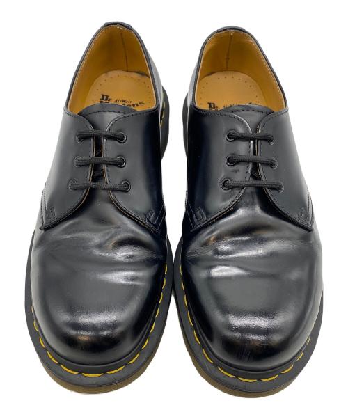Dr.Martens（ドクターマーチン）Dr.Martens (ドクターマーチン) 3ホールシューズ ブラック×イエローステッチ サイズ:SIZE UK8の古着・服飾アイテム