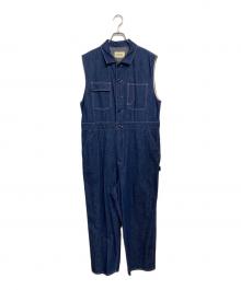 BEAMS BOY（ビームスボーイ）の古着「24SS ワーク ノースリーブ オールインワン」｜インディゴ