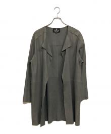 LANVIN COLLECTION（ランバンコレクション）の古着「ボタンレス スプリングコート」｜グレー