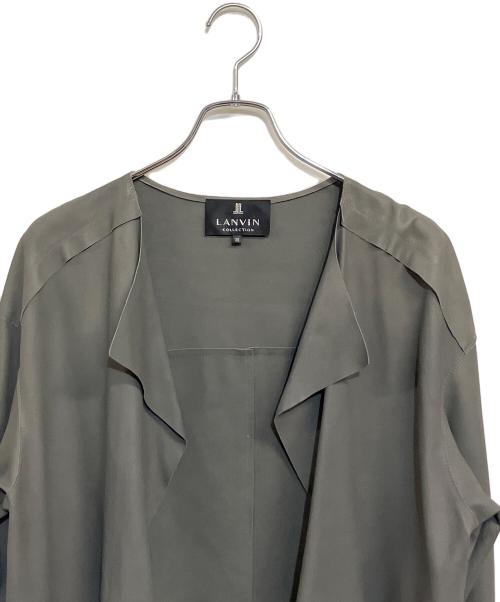 LANVIN COLLECTION（ランバンコレクション）LANVIN COLLECTION (ランバンコレクション) ボタンレス スプリングコート グレー サイズ:SIZE 38 (M)の古着・服飾アイテム