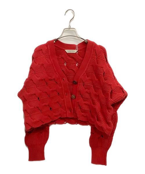 TORRAZZO DONNA（トラッゾドンナ）TORRAZZO DONNA (トラッゾドンナ) 厚手カーディガン レッド サイズ:SIZE Free 未使用品の古着・服飾アイテム