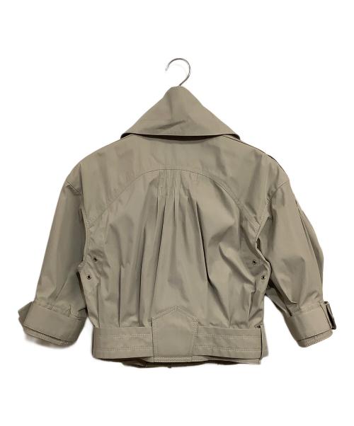 BURBERRY BLUE LABEL（バーバリーロンドンブルーレーベル）BURBERRY BLUE LABEL (バーバリーロンドンブルーレーベル) クロップドトレンチジャケット グレー サイズ:SIZE 38の古着・服飾アイテム
