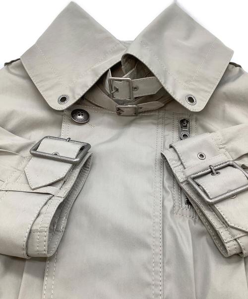 BURBERRY BLUE LABEL（バーバリーロンドンブルーレーベル）BURBERRY BLUE LABEL (バーバリーロンドンブルーレーベル) クロップドトレンチジャケット グレー サイズ:SIZE 38の古着・服飾アイテム