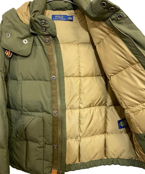 POLO RALPH LAUREN（ポロ・ラルフローレン）POLO RALPH LAUREN (ポロ・ラルフローレン) ダウンジャケット オリーブ×オレンジポニー サイズ:XLの古着・服飾アイテム