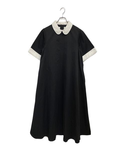 foufou（フーフー ザドレス）foufou (フーフー ザドレス) 22SS THE DRESS #35 round collar bicolor one piece ブラック サイズ:SIZE 1の古着・服飾アイテム