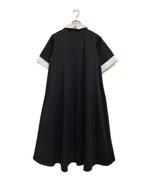 foufou（フーフー ザドレス）foufou (フーフー ザドレス) 22SS THE DRESS #35 round collar bicolor one piece ブラック サイズ:SIZE 1の古着・服飾アイテム