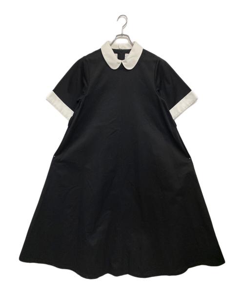 foufou（フーフー ザドレス）foufou (フーフー ザドレス) 22SS THE DRESS #35 round collar bicolor one piece ブラック サイズ:SIZE 1の古着・服飾アイテム