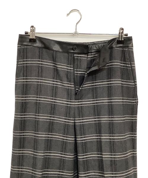 TRUNK HIROKO KOSHINO（トランク ヒロコ コシノ）TRUNK HIROKO KOSHINO (トランク ヒロコ コシノ) ヘリンボンチェックワイドパンツ グレー サイズ:SIZE 40 (L)の古着・服飾アイテム