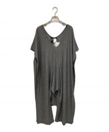 LIMI feu（リミフゥ）の古着「'90s Vネックニットワンピース」｜グレー