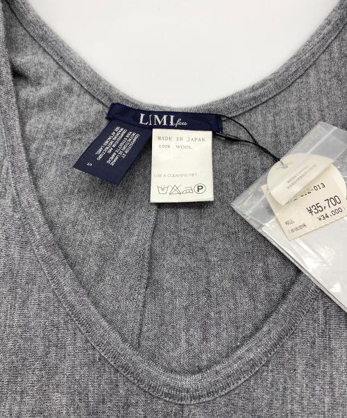 LIMI feu（リミフゥ）LIMI feu (リミフゥ) '90s Vネックニットワンピース グレー サイズ:SIZE S 未使用品の古着・服飾アイテム