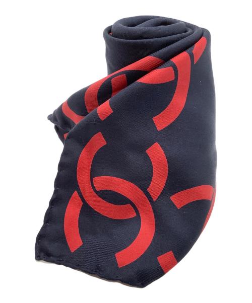 CHANEL（シャネル）CHANEL (シャネル) スカーフ ネイビーの古着・服飾アイテム
