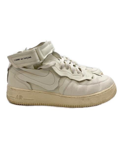 NIKE（ナイキ）NIKE (ナイキ) COMME des GARCONS (コムデギャルソン) AIR FORCE1 MID ホワイト サイズ:27.5の古着・服飾アイテム