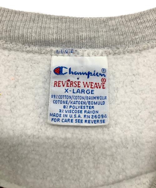 Champion REVERSE WEAVE（チャンピオン リバース ウィーブ）Champion REVERSE WEAVE (チャンピオン リバース ウィーブ) 90's半袖チームスウェットシャツ グレー サイズ:SIZE XLの古着・服飾アイテム