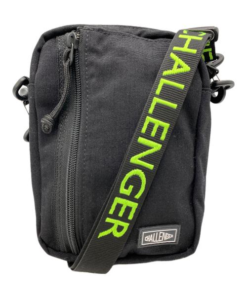 CHALLENGER（チャレンジャー）CHALLENGER (チャレンジャー) ショルダーポーチ ブラック×グリーンの古着・服飾アイテム