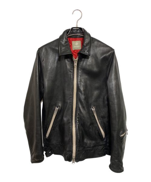 nano&co（ナノアンドコー）nano&co (ナノアンドコー) シングルライダースジャケット ブラック サイズ:SIZE Lの古着・服飾アイテム
