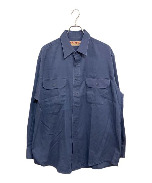 big mac（ビッグマック）big mac (ビッグマック) '80s ロングスリーブワークシャツ ネイビー サイズ:SIZE LL (US L)の古着・服飾アイテム