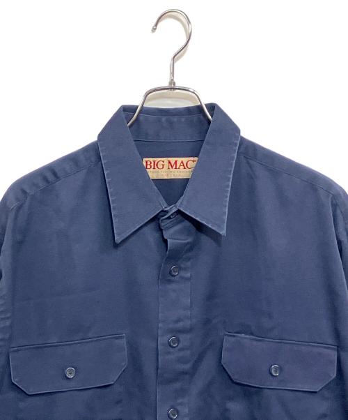 big mac（ビッグマック）big mac (ビッグマック) '80s ロングスリーブワークシャツ ネイビー サイズ:SIZE LL (US L)の古着・服飾アイテム